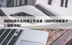 润欣科技什么时候上市交易（润欣科技就是个二道贩子吗）